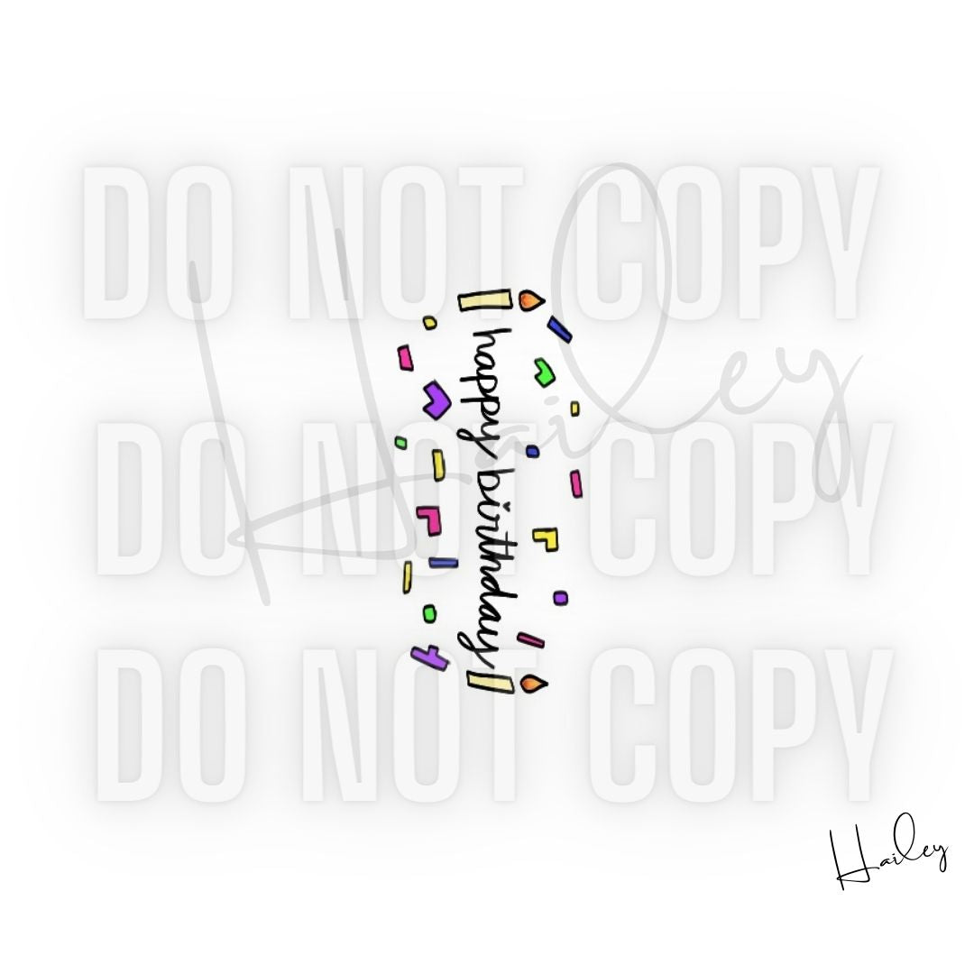 Happy Birthday - Made by Hailey - "Mouna's Magical" CLEAR Pen Wrap