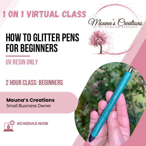 1 on 1 Virtual Class : How to Glitter Pens: Beginners
