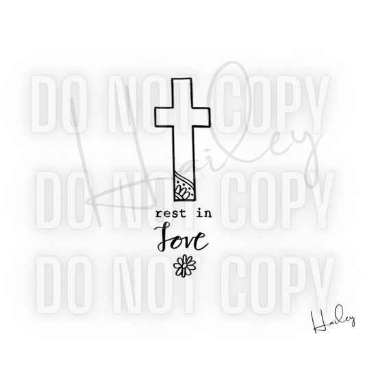 Rest in Love Cross - Made by Hailey - "Mouna's Magical" CLEAR Pen Wrap